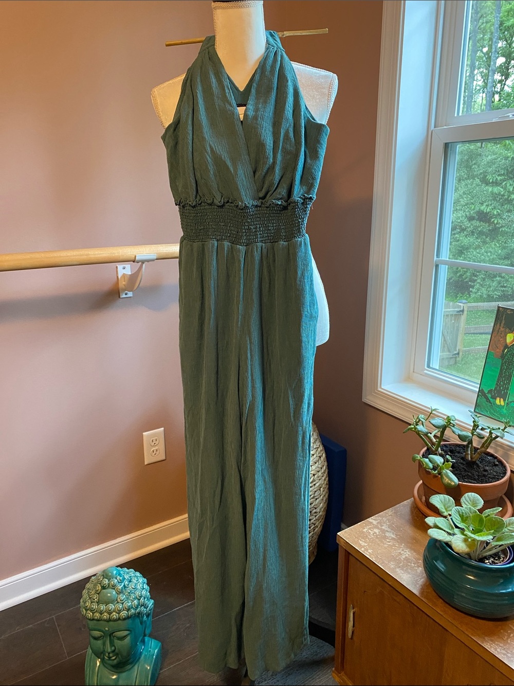 Anthropologie Jumpsuit in Dusty Teal S